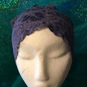 Purple Fashionable Fun Lace Tube Cap Headband